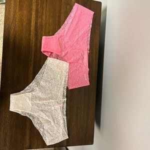 2 pairs Pink by Victoria secret cheekster panties. XXL brand new